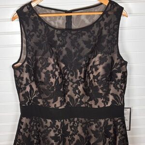 XSCAPE Black Lace Dress 16W New with Tags